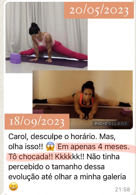 "Em apenas 4 meses, tô chocada!"